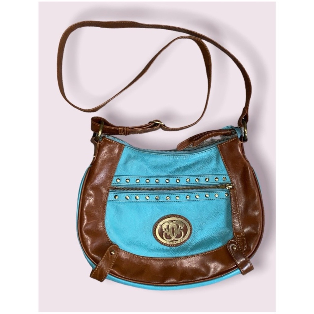 Brown and Turquoise Sharif Women's Bag